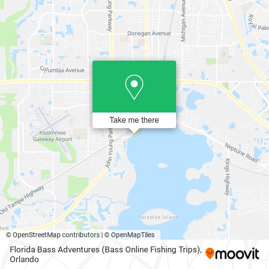 Mapa de Florida Bass Adventures (Bass Online Fishing Trips)