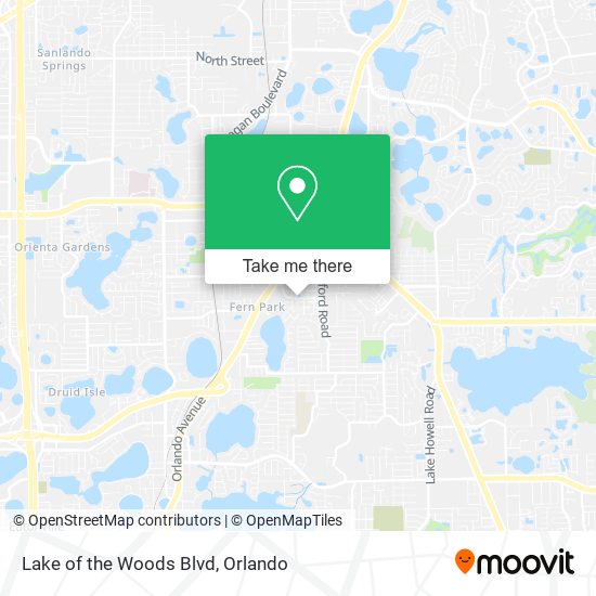 Lake of the Woods Blvd map