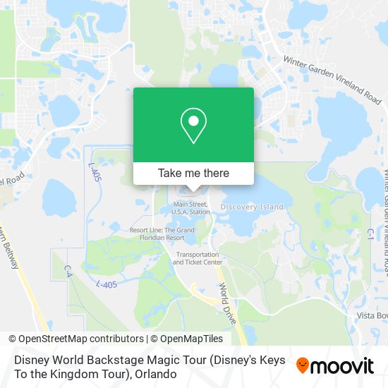 Mapa de Disney World Backstage Magic Tour (Disney's Keys To the Kingdom Tour)