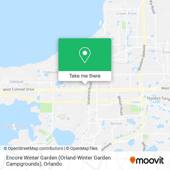 Mapa de Encore Winter Garden (Orland-Winter Garden Campgrounds)