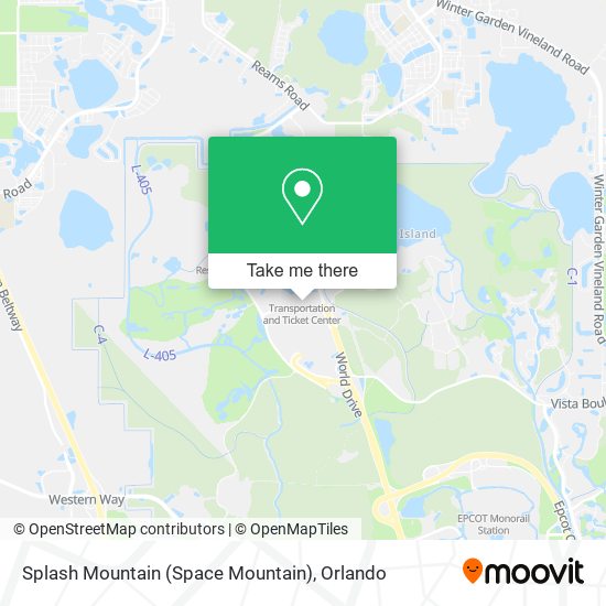 Mapa de Splash Mountain (Space Mountain)