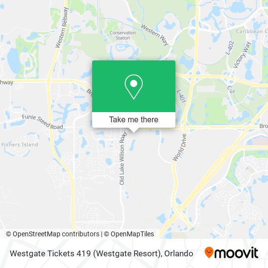 Westgate Tickets 419 (Westgate Resort) map