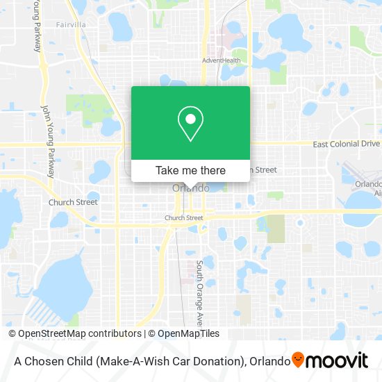 A Chosen Child (Make-A-Wish Car Donation) map