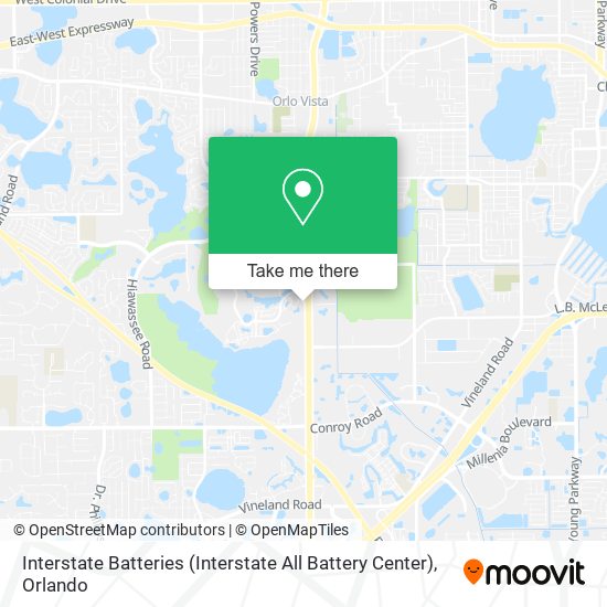 Mapa de Interstate Batteries (Interstate All Battery Center)