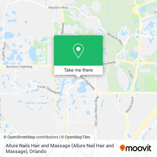 Mapa de Allure Nails Hair and Massage