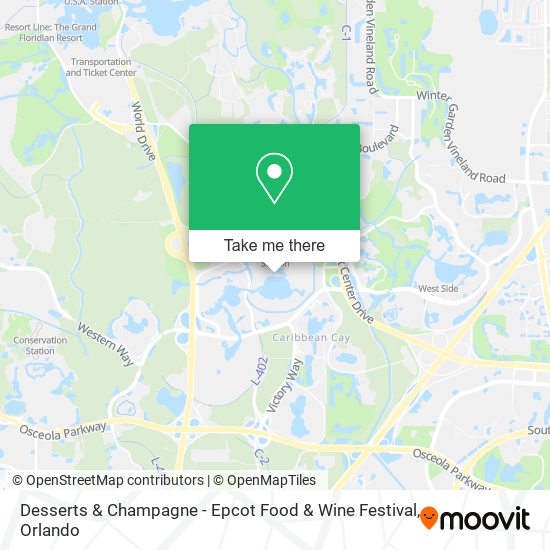 Desserts & Champagne - Epcot Food & Wine Festival map