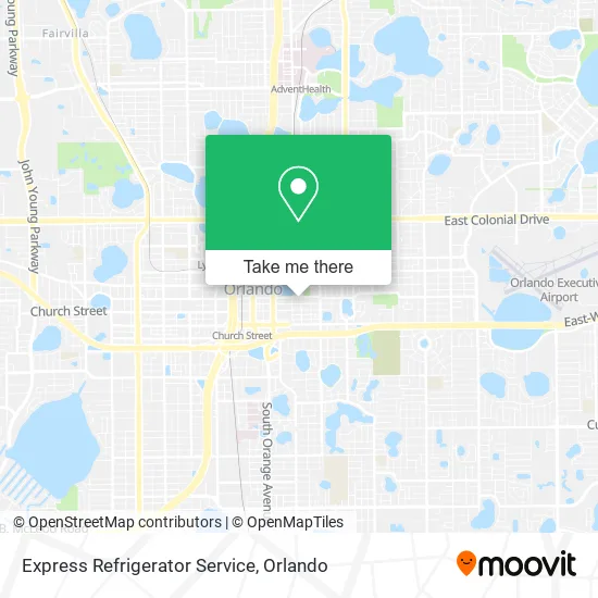 Mapa de Express Refrigerator Service