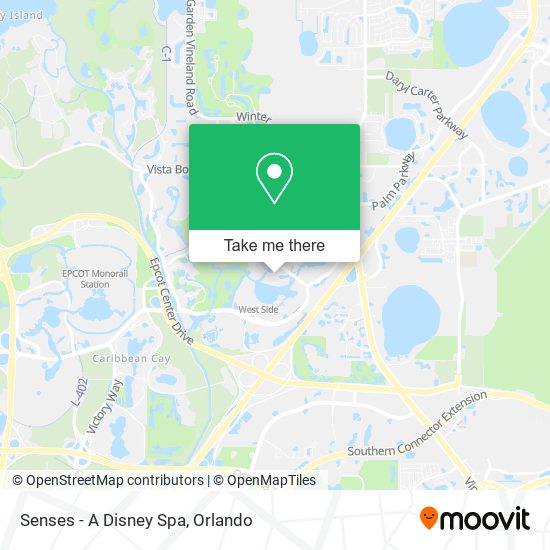 Senses - A Disney Spa map