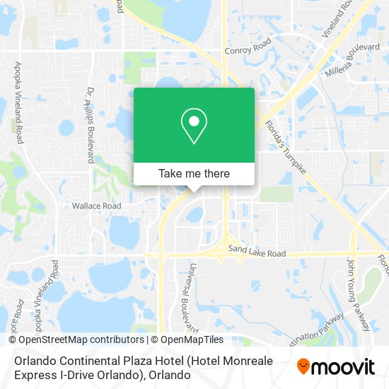 Orlando Continental Plaza Hotel (Hotel Monreale Express I-Drive Orlando) map