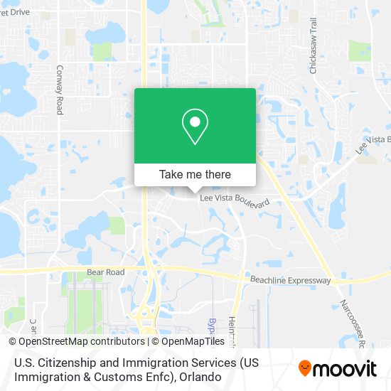 U.S. Citizenship and Immigration Services (US Immigration & Customs Enfc) map