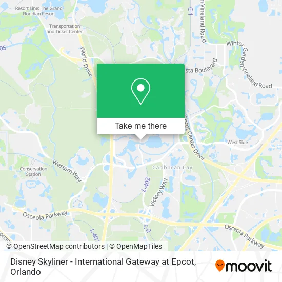 Disney Skyliner - International Gateway at Epcot map