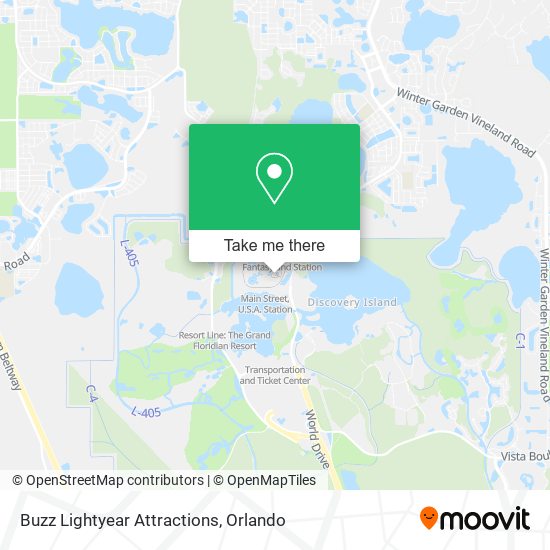 Buzz Lightyear Attractions map