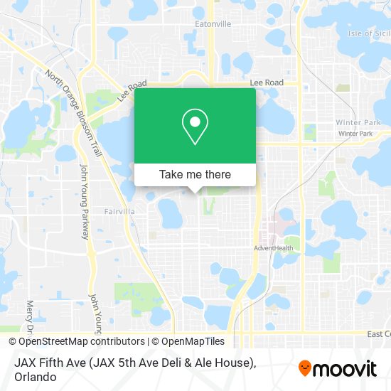 Mapa de JAX Fifth Ave (JAX 5th Ave Deli & Ale House)