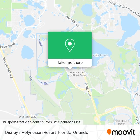 Mapa de Disney's Polynesian Resort, Florida