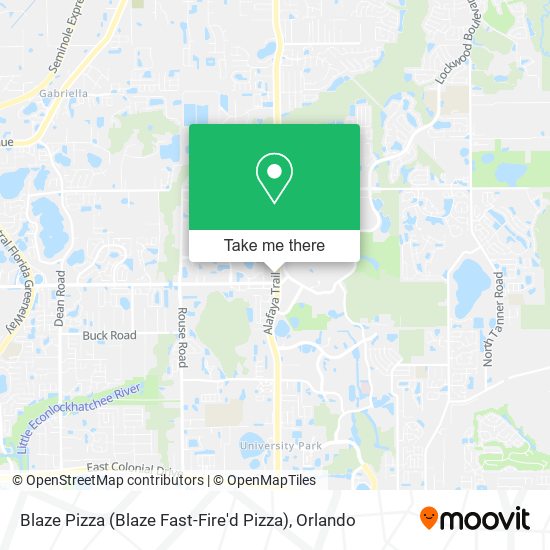 Mapa de Blaze Pizza (Blaze Fast-Fire'd Pizza)