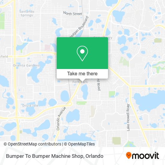 Bumper To Bumper Machine Shop map