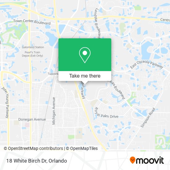 Mapa de 18 White Birch Dr