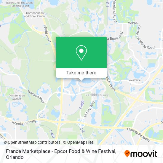 Mapa de France Marketplace - Epcot Food & Wine Festival