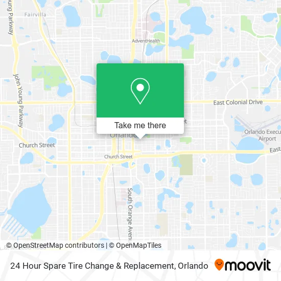 Mapa de 24 Hour Spare Tire Change & Replacement