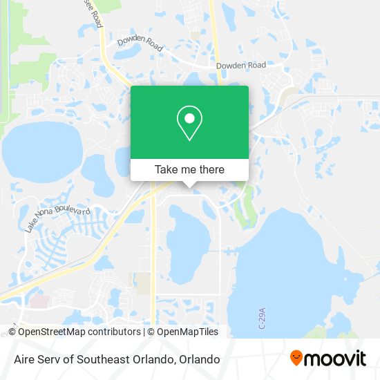 Mapa de Aire Serv of Southeast Orlando