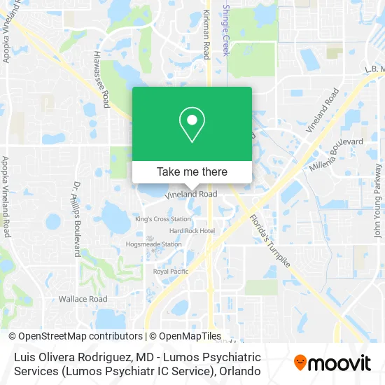 Mapa de Luis Olivera Rodriguez, MD - Lumos Psychiatric Services (Lumos Psychiatr IC Service)