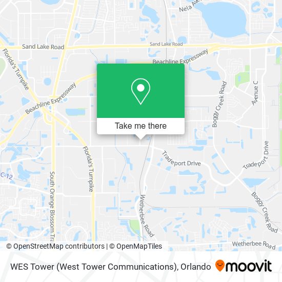 WES Tower (West Tower Communications) map