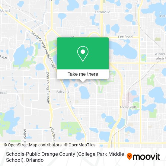 Schools-Public Orange County (College Park Middle School) map