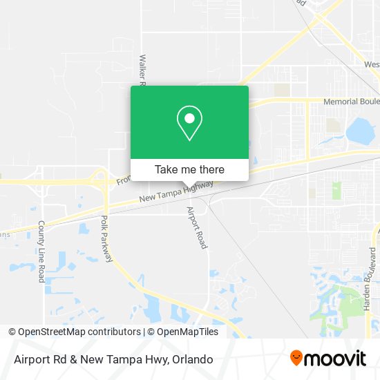 Airport Rd & New Tampa Hwy map