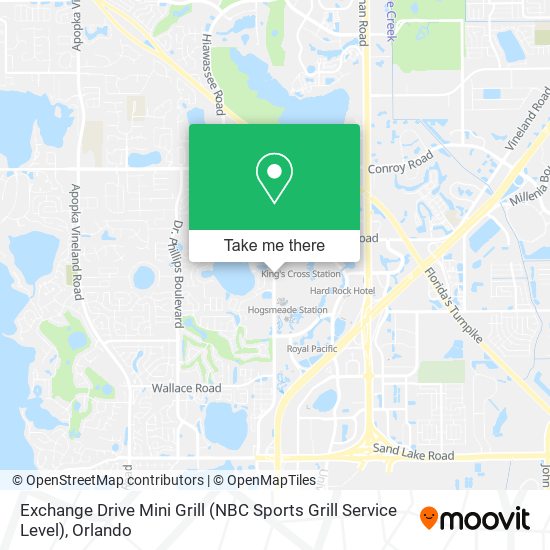 Mapa de Exchange Drive Mini Grill (NBC Sports Grill Service Level)