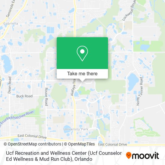 Ucf Recreation and Wellness Center (Ucf Counselor Ed Wellness & Mud Run Club) map