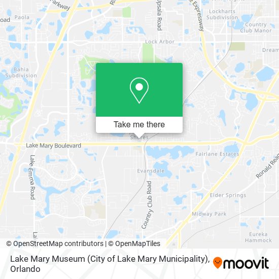 Lake Mary Museum (City of Lake Mary Municipality) map