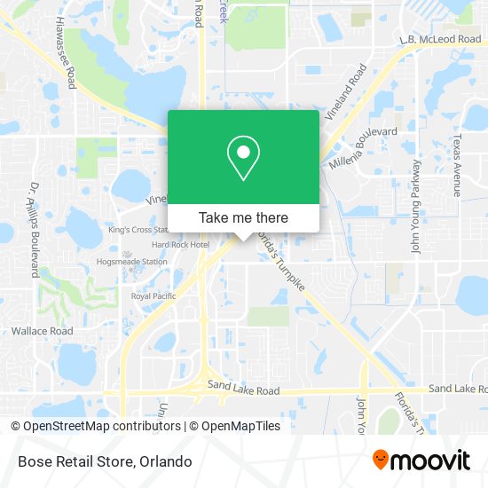 Bose Retail Store map