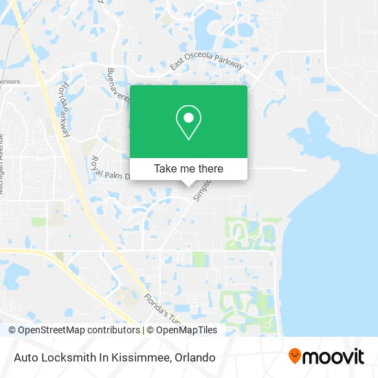 Auto Locksmith In Kissimmee map