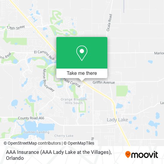 AAA Insurance (AAA Lady Lake at the Villages) map
