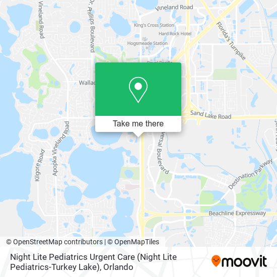 Night Lite Pediatrics Urgent Care (Night Lite Pediatrics-Turkey Lake) map