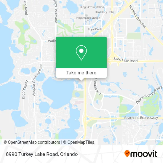 8990 Turkey Lake Road map