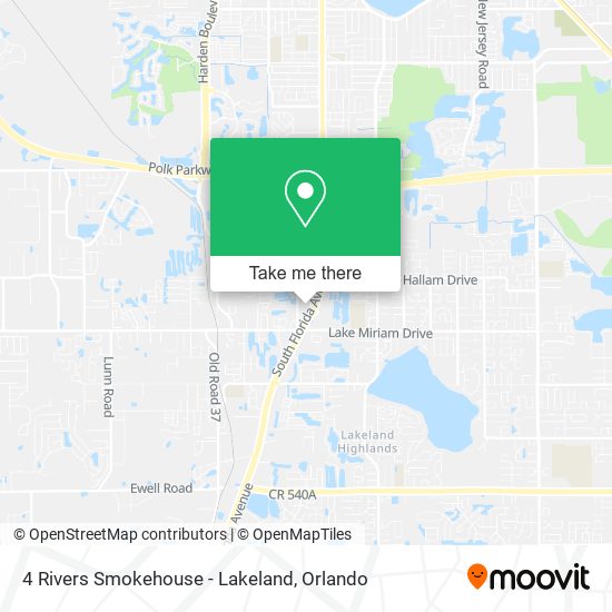4 Rivers Smokehouse - Lakeland map