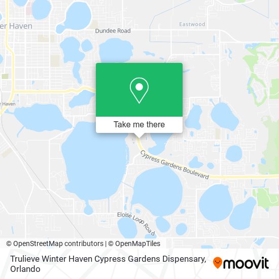 Mapa de Trulieve Winter Haven Cypress Gardens Dispensary