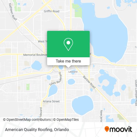 American Quality Roofing map