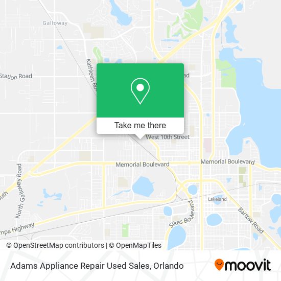 Adams Appliance Repair Used Sales map
