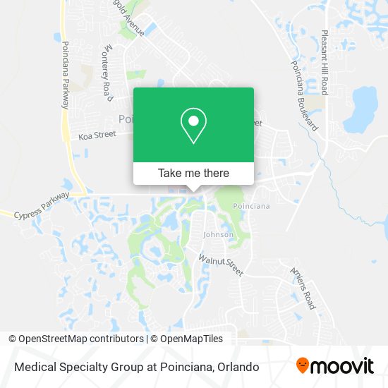 Medical Specialty Group at Poinciana map