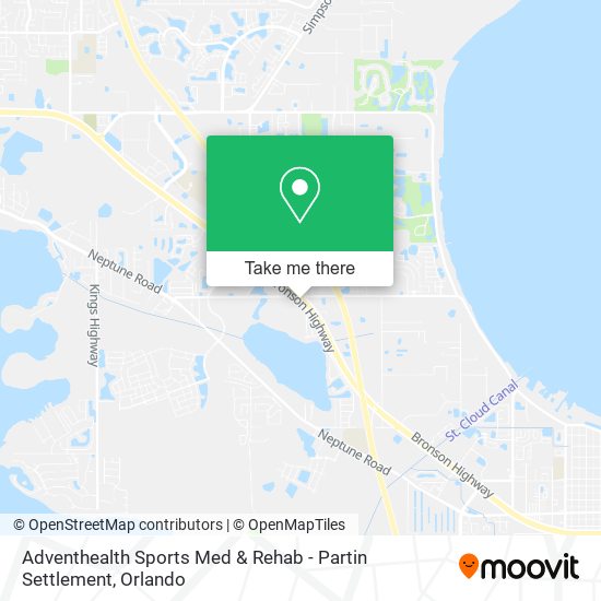 Adventhealth Sports Med & Rehab - Partin Settlement map