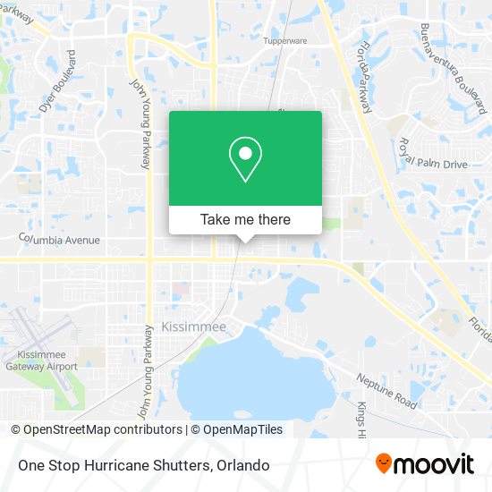 One Stop Hurricane Shutters map