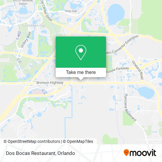 Mapa de Dos Bocas Restaurant