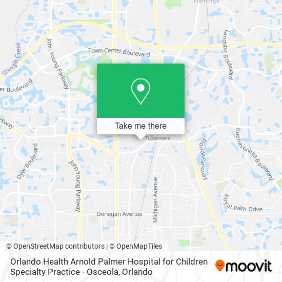 Mapa de Orlando Health Arnold Palmer Hospital for Children Specialty Practice - Osceola