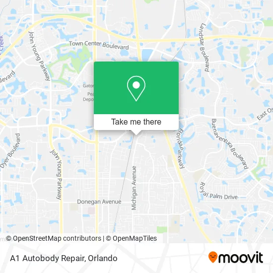 A1 Autobody Repair map