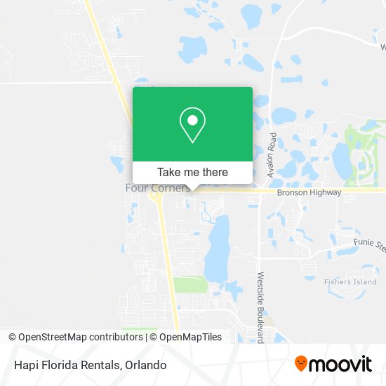 Hapi Florida Rentals map