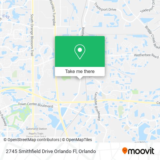 2745 Smithfield Drive Orlando Fl map