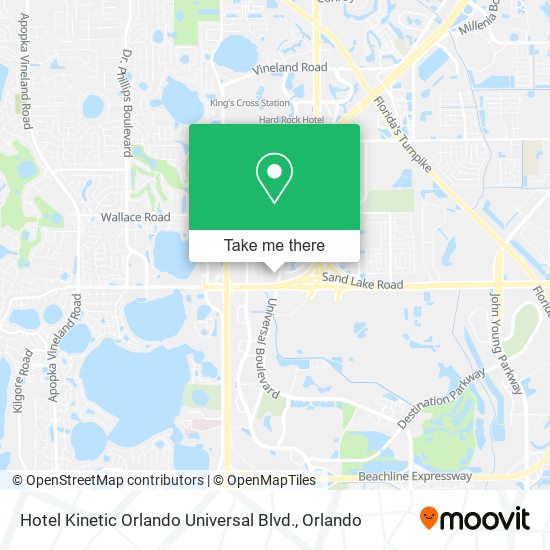 Hotel Kinetic Orlando Universal Blvd. map