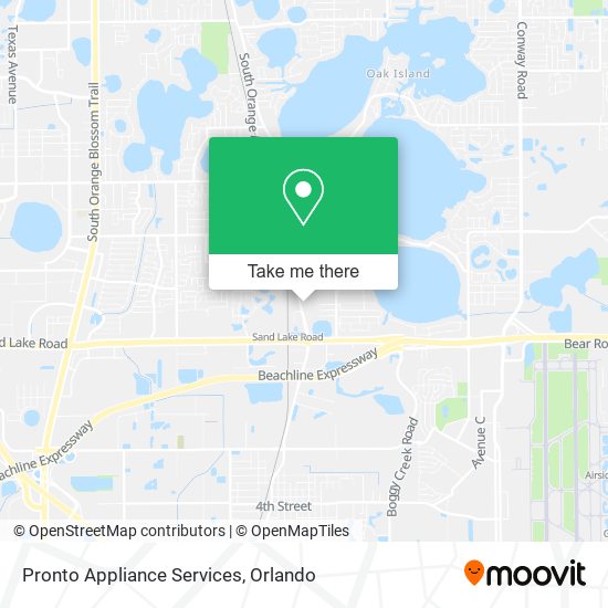 Pronto Appliance Services map